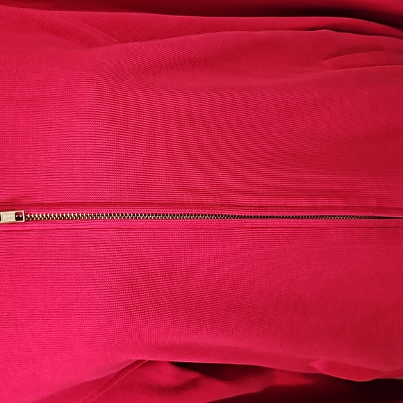 TALBOTS SWEATER ZIP UP TOP RED L LARGE 100% COTTON LIKE NEW - Picture 3 of 8